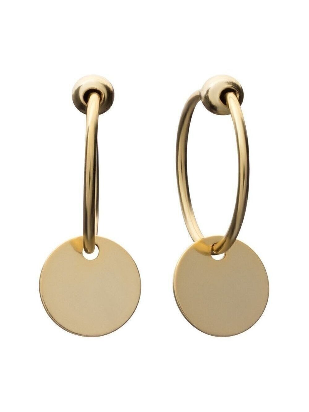 Gold Hoop with Coin Earrings